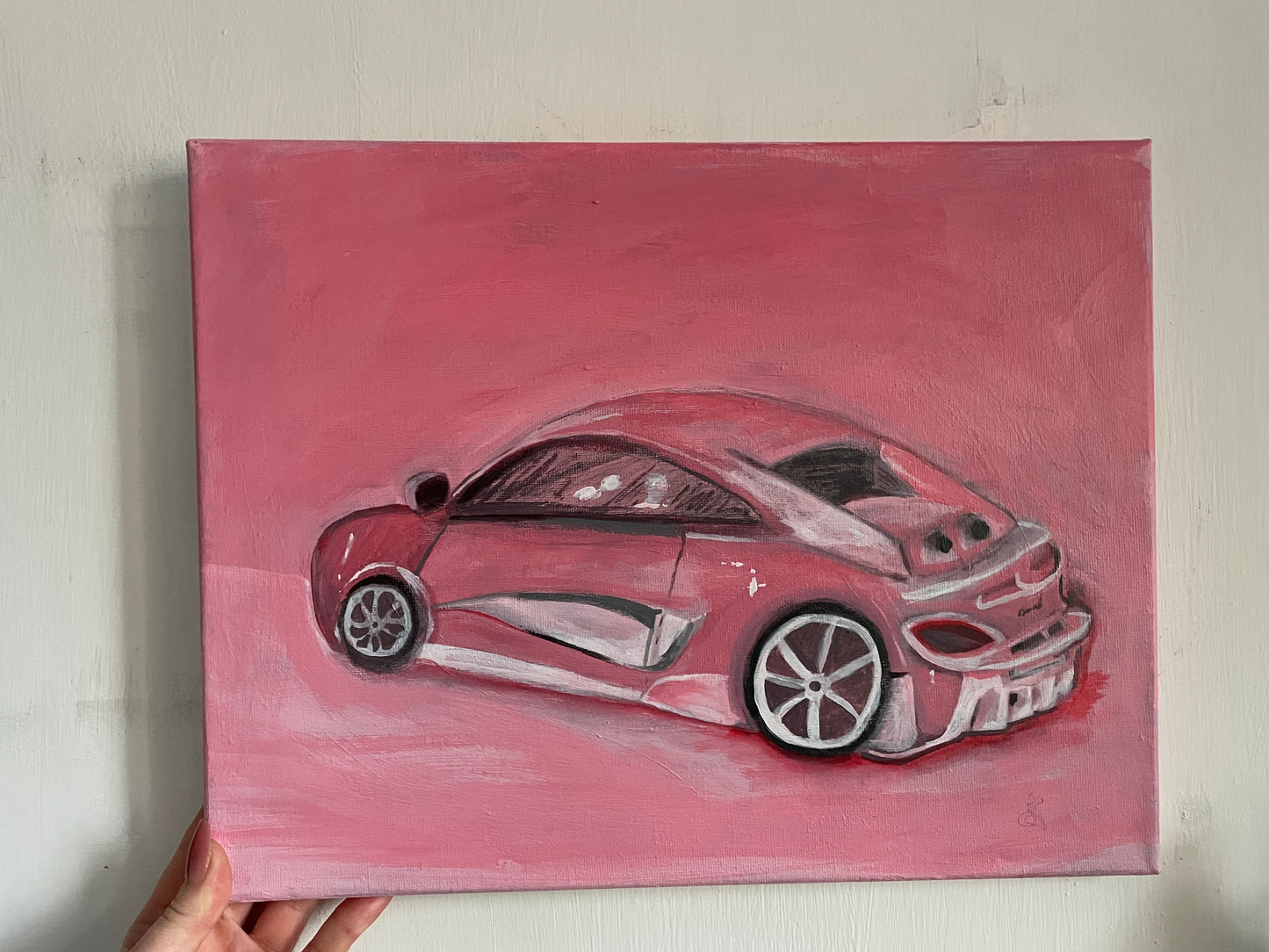 pink car painting