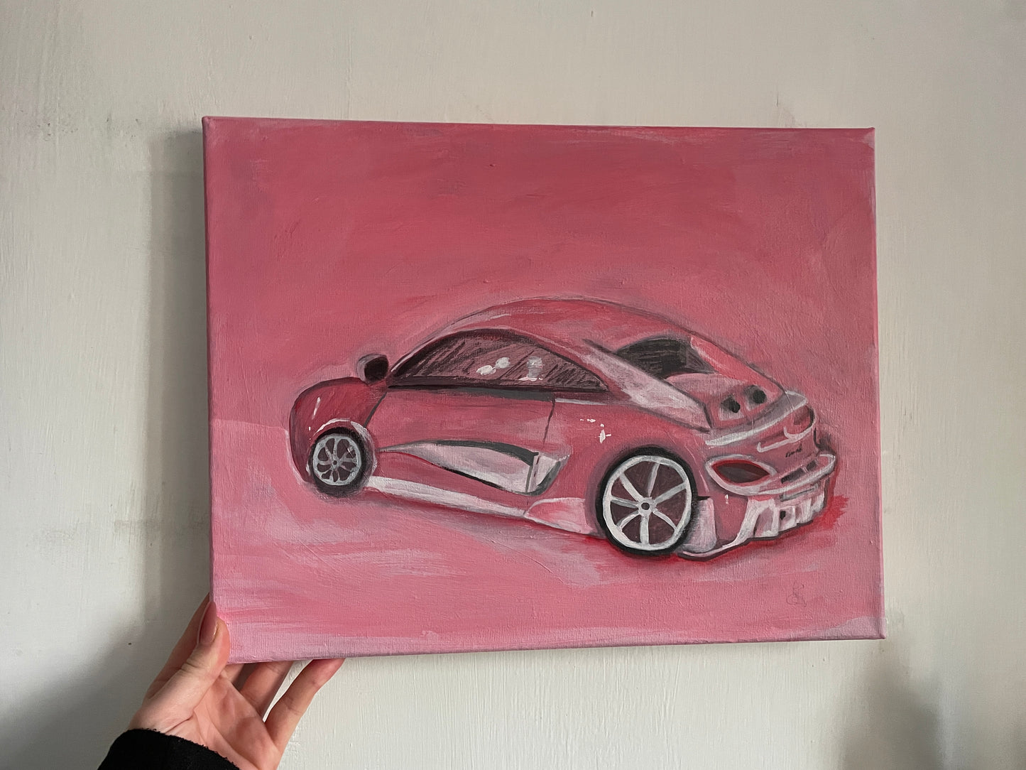 pink car painting