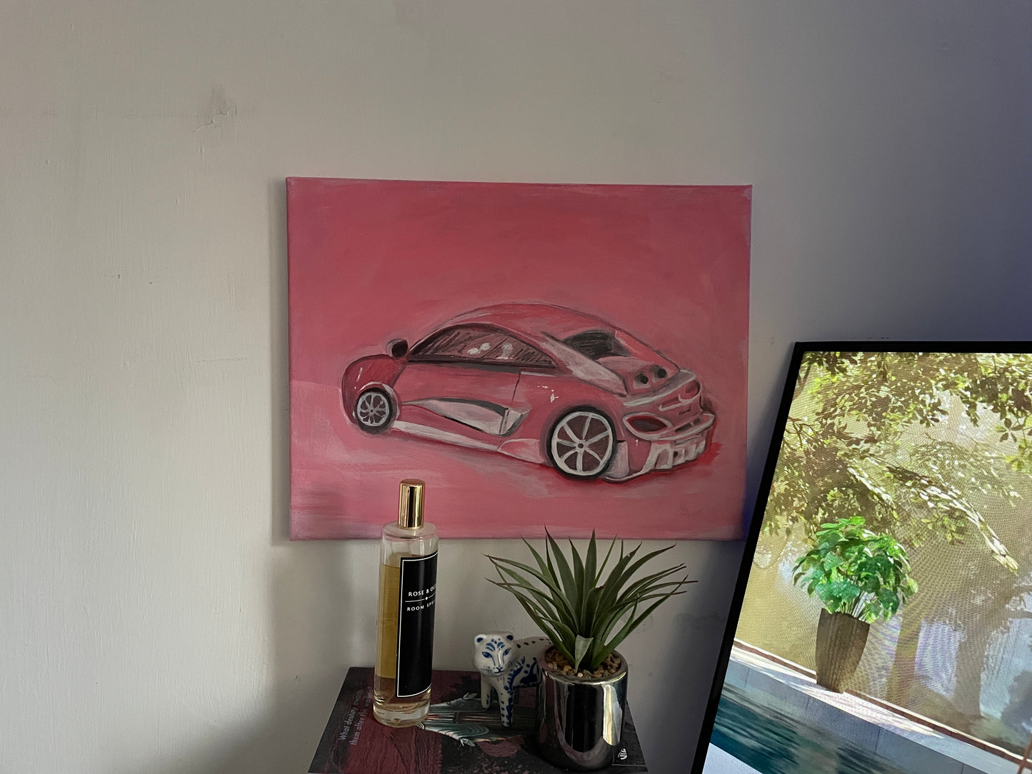 pink car painting