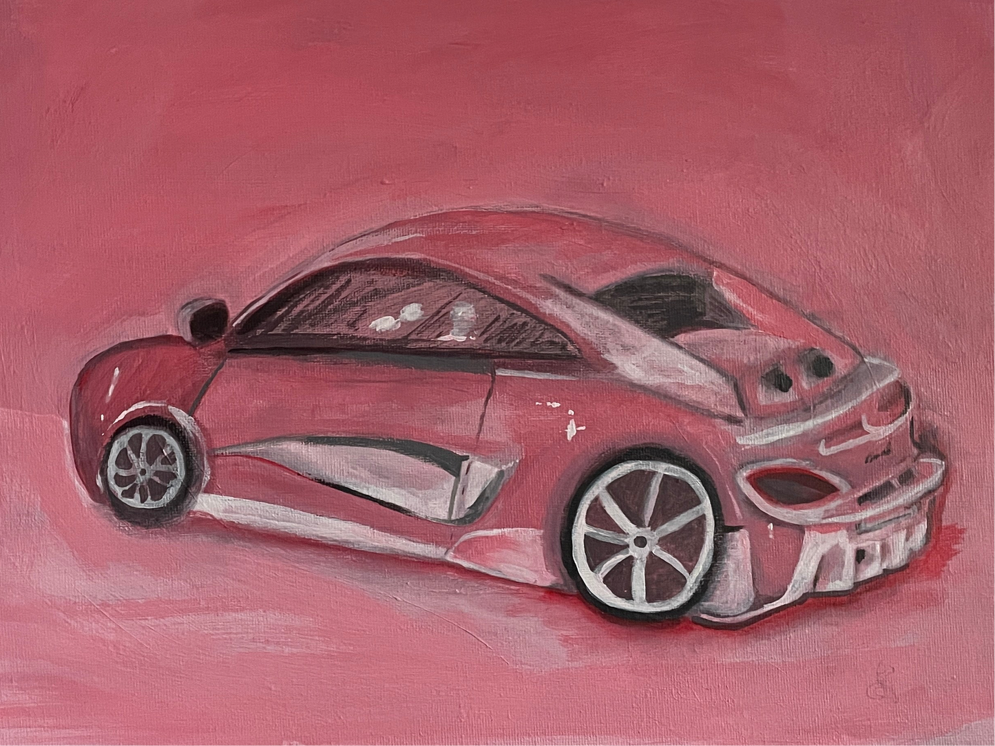 pink car painting