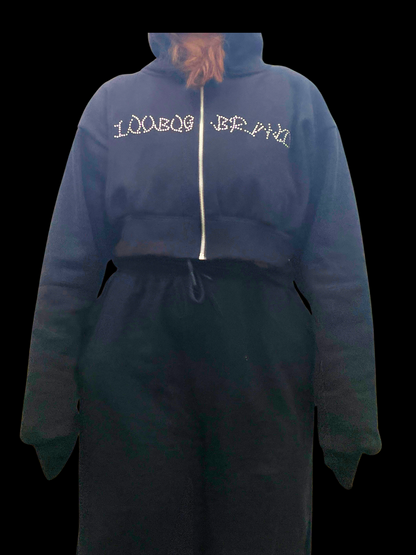 Cropped Signature Zip-up Hoodie