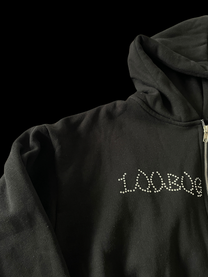 Cropped Signature Zip-up Hoodie
